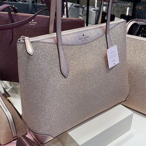 Kate Spade glitter fabric tote